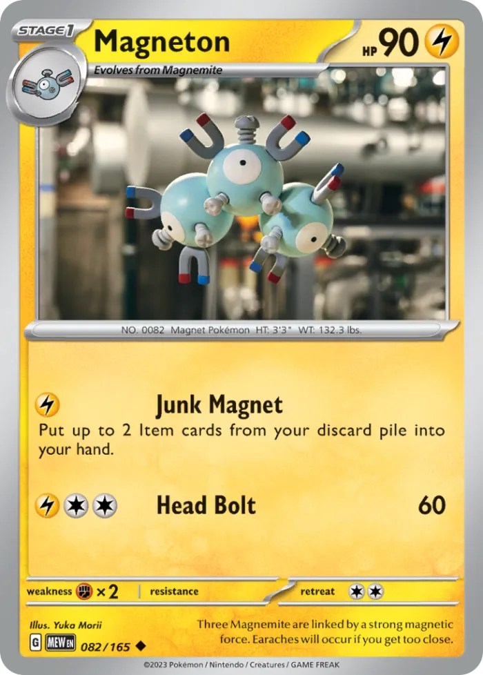 Magneton #82 151 Pokemon card