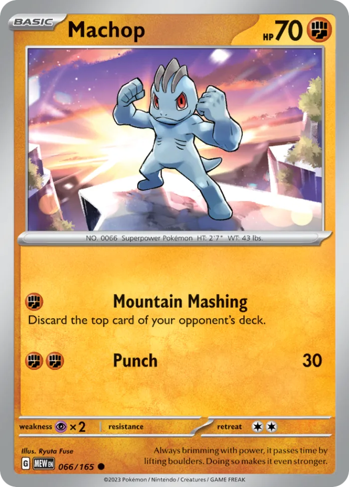 Machop #66 151 Pokemon card