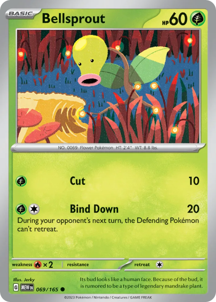 Bellsprout #69 151 Pokemon card
