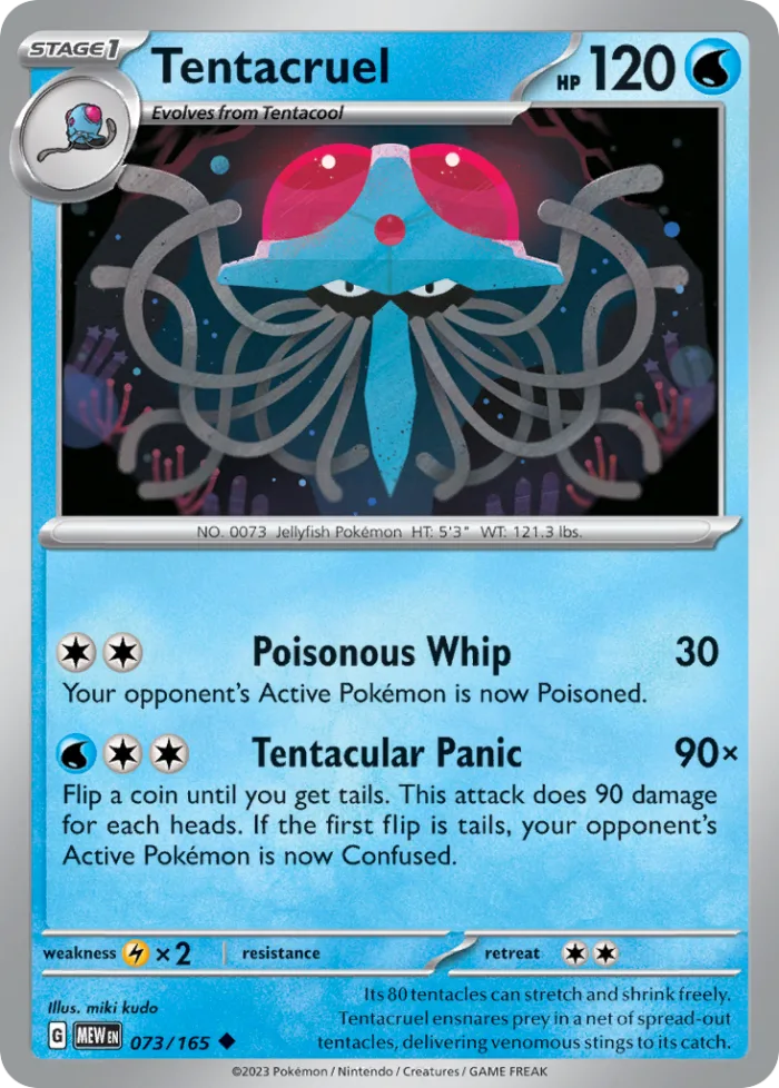 Tentacruel #73 151 Pokemon card