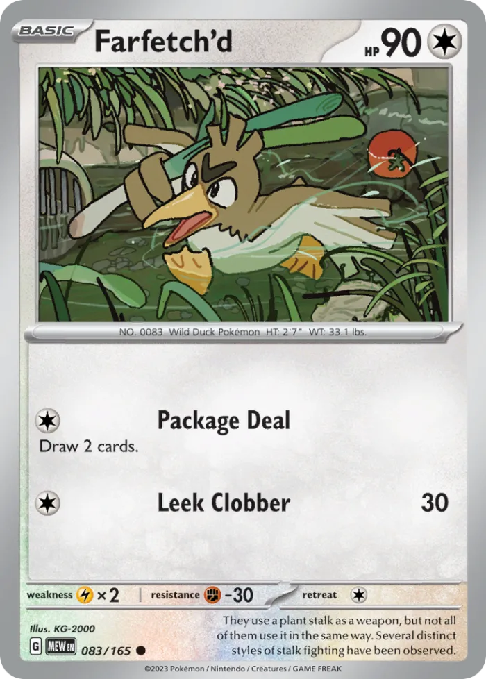 Farfetch'd #83 151 Pokemon card
