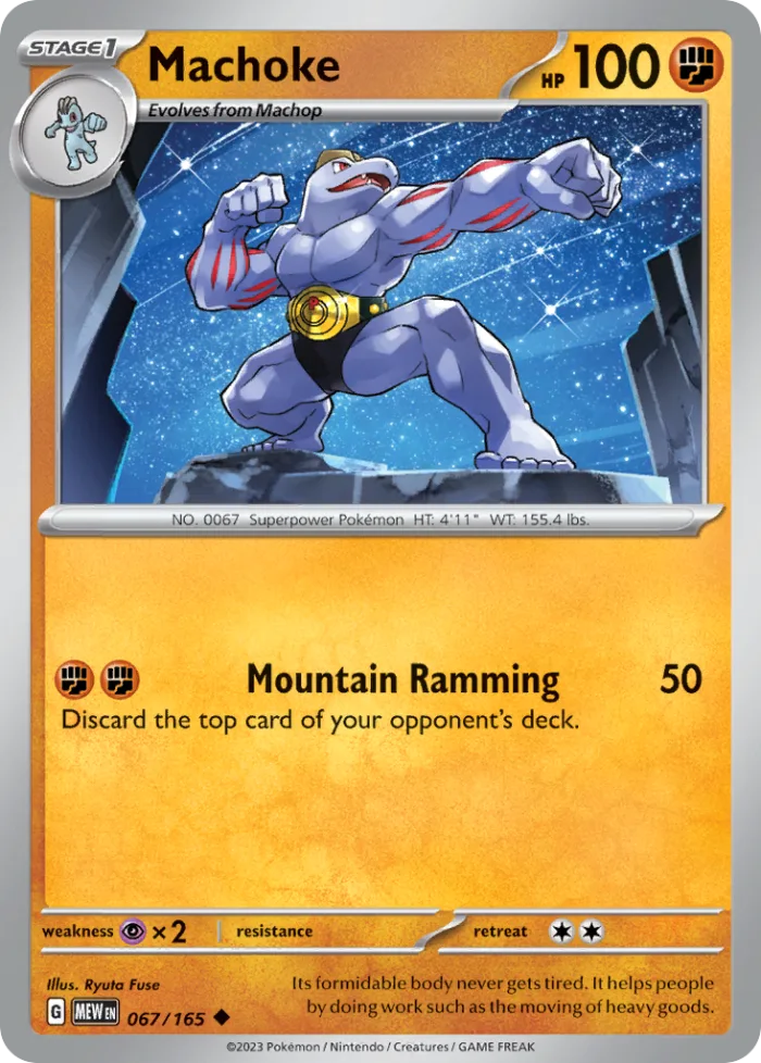 Machoke #67 151 Pokemon card