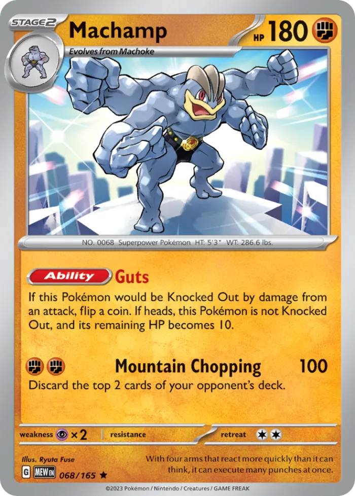 Machamp #68 151 Pokemon card
