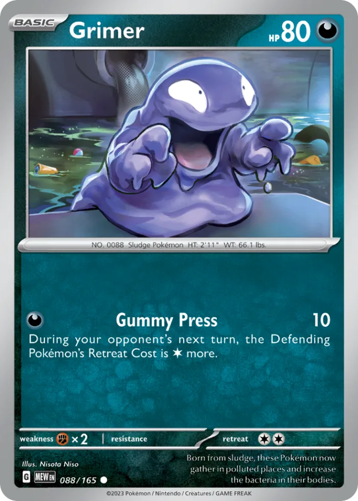 Grimer #88 151 Pokemon card
