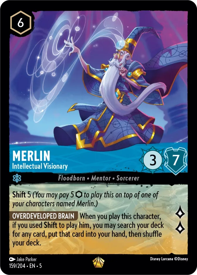 Merlin #159 Shimmering Skies Disney Lorcana card