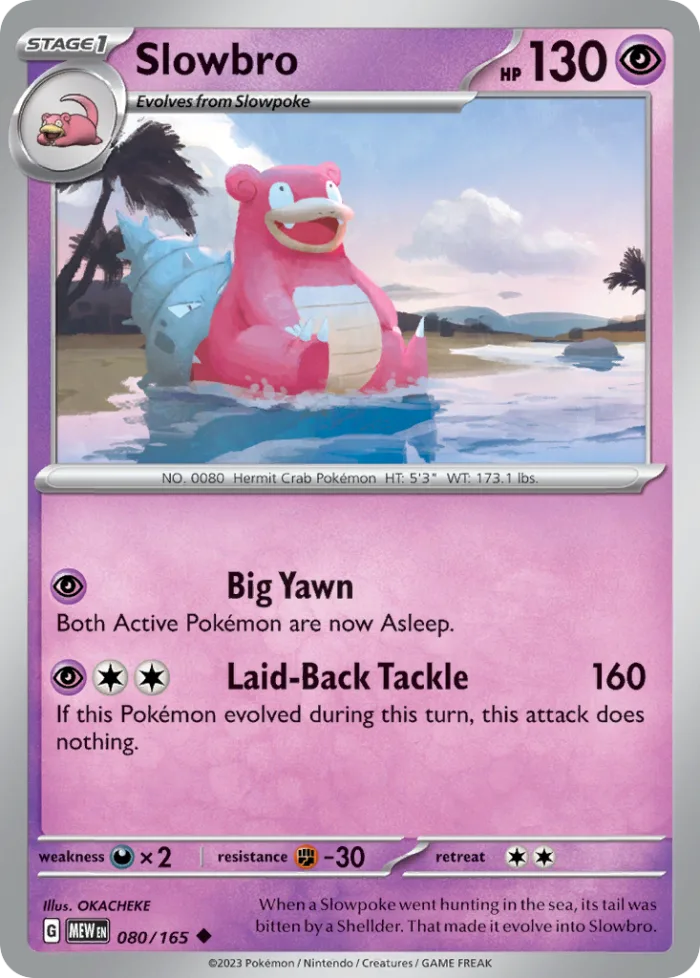 Slowbro #80 151 Pokemon card