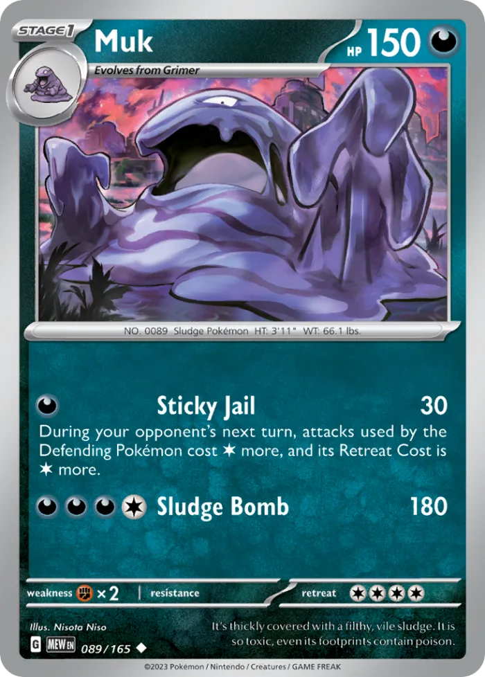 Muk #89 151 Pokemon card