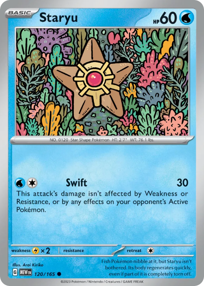 Staryu #120 151 Pokemon card
