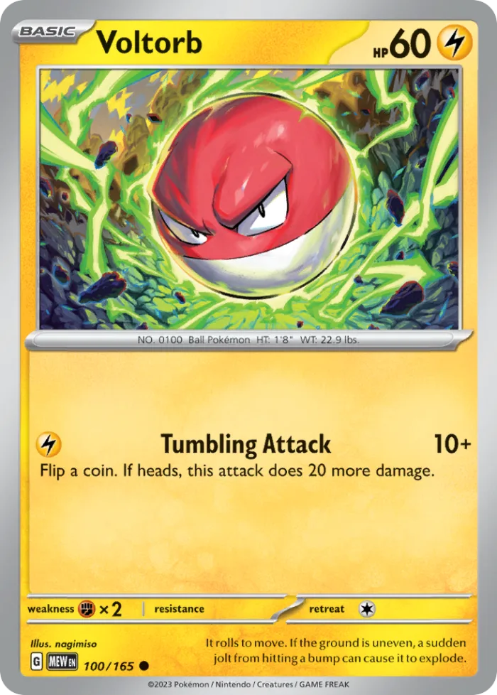 Voltorb #100 151 Pokemon card