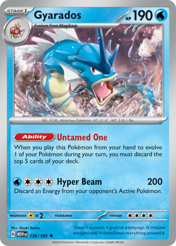 Gyarados #130 151 Pokemon card