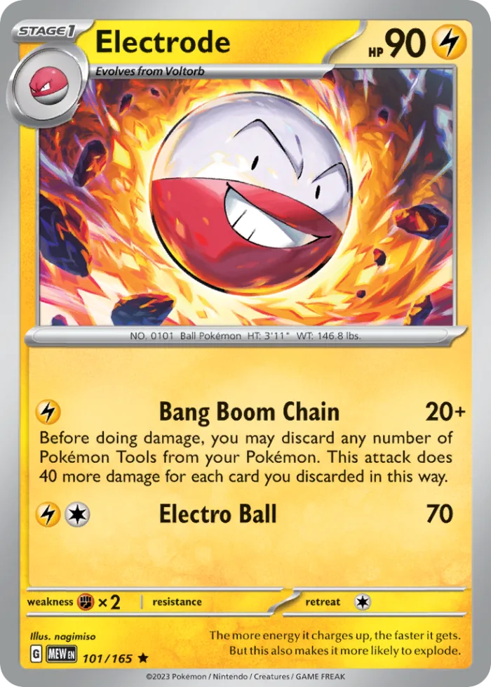 Electrode #101 151 Pokemon card