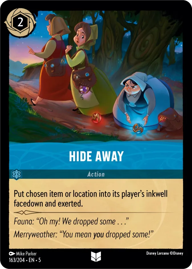 Hide Away #163 Shimmering Skies Disney Lorcana card