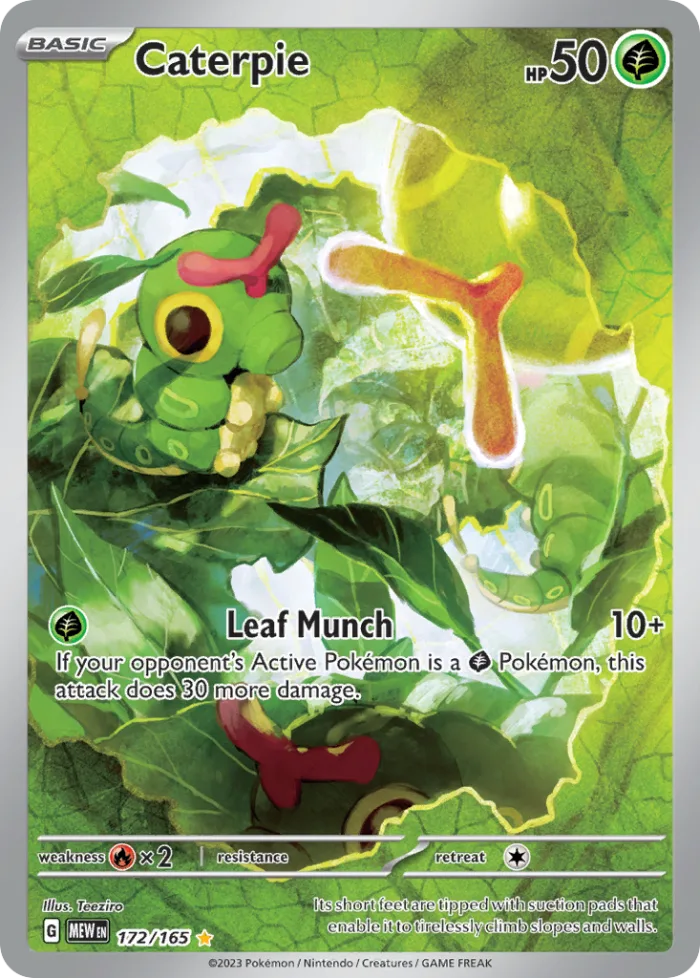 Caterpie #172 151 Pokemon card