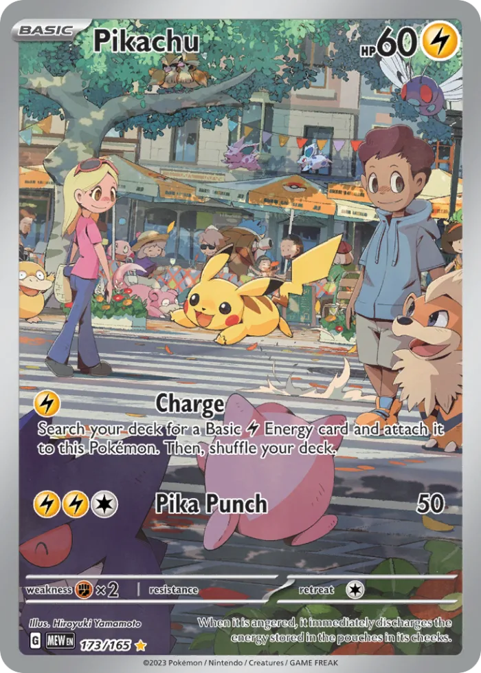 Pikachu #173 151 Pokemon card