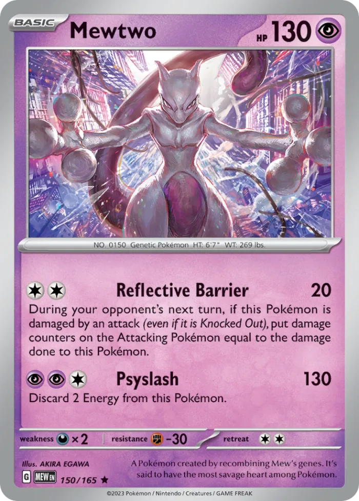 Mewtwo #150 151 Pokemon card