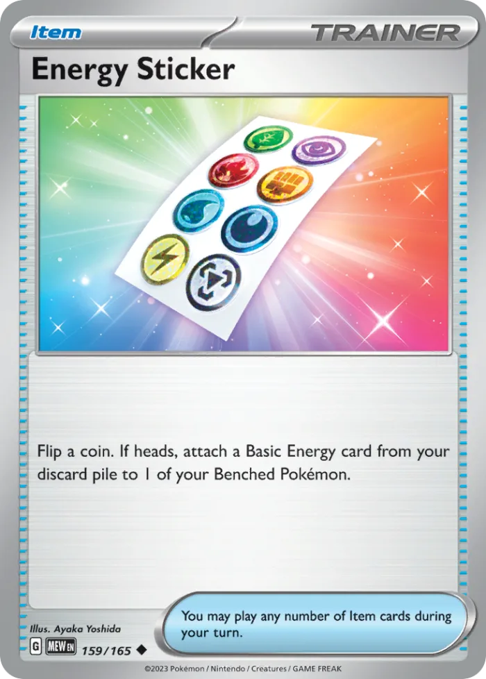 Energy Sticker #159 151 Pokemon card