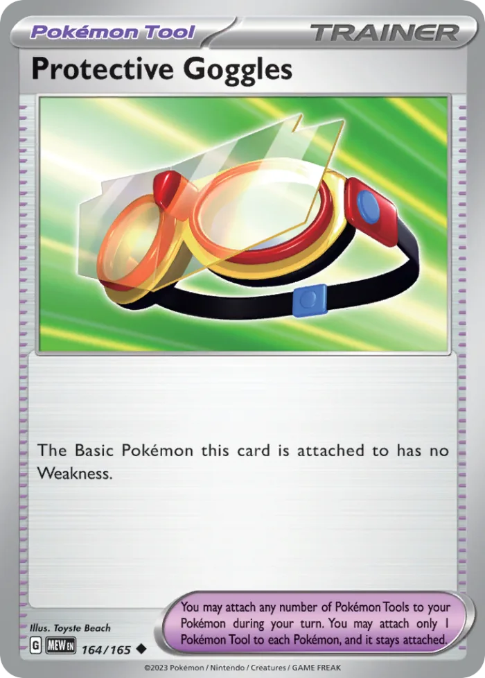 Protective Goggles #164 151 Pokemon card
