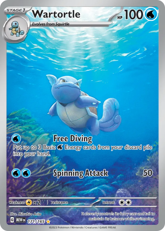 Wartortle #171 151 Pokemon card