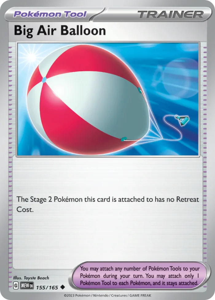 Big Air Balloon #155 151 Pokemon card