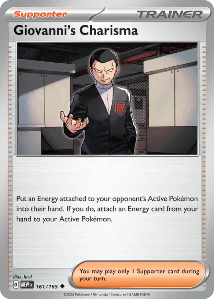 Giovanni's Charisma #161 151 Pokemon card