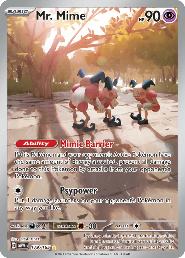 Mr. Mime #179 151 Pokemon card