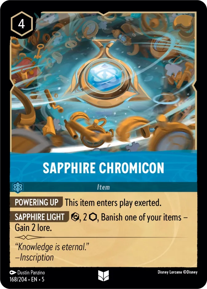 Sapphire Chromicon #168 Shimmering Skies Disney Lorcana card