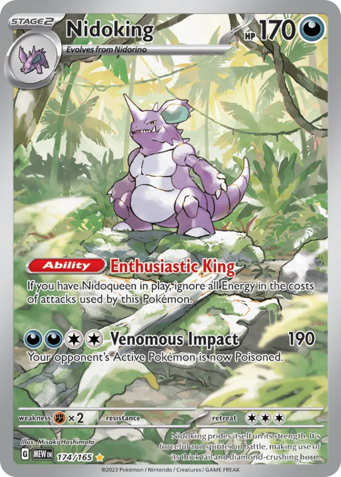 Nidoking #174 151 Pokemon card