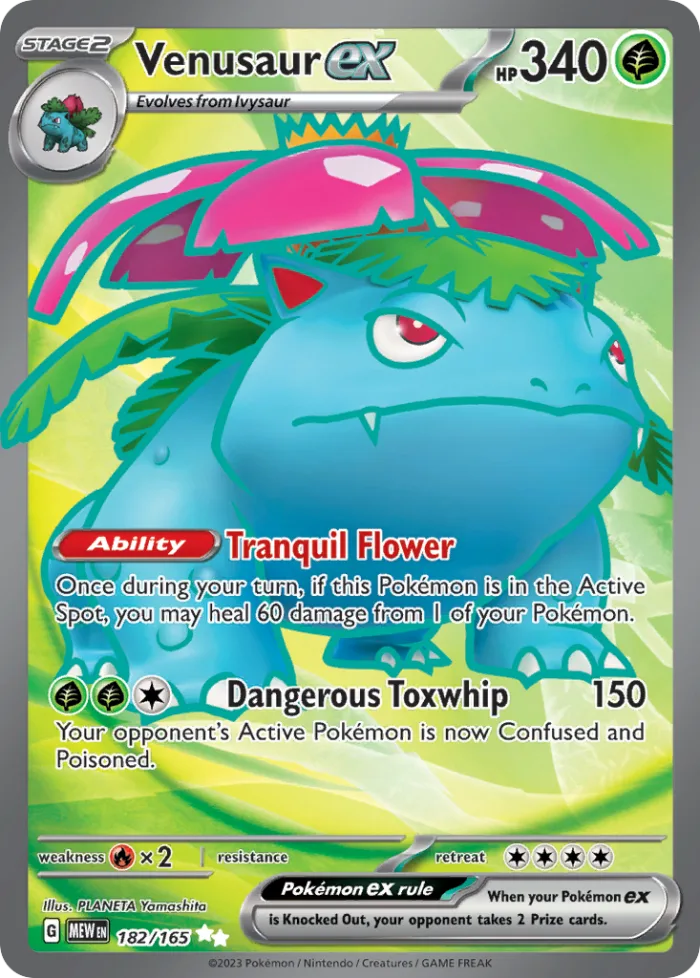 Venusaur ex #182 151 Pokemon card