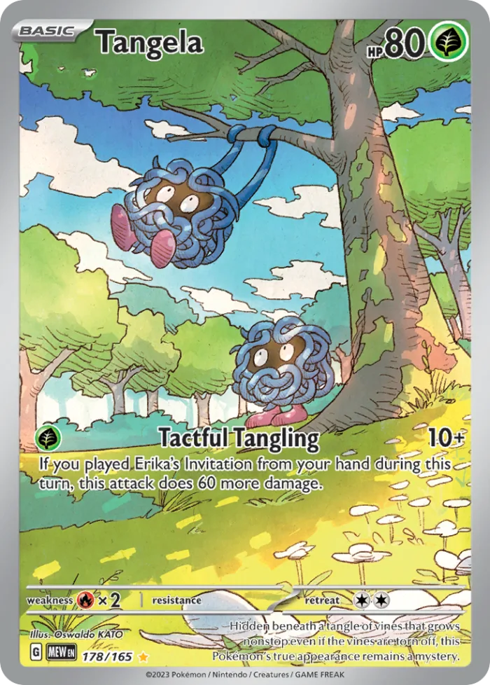 Tangela #178 151 Pokemon card