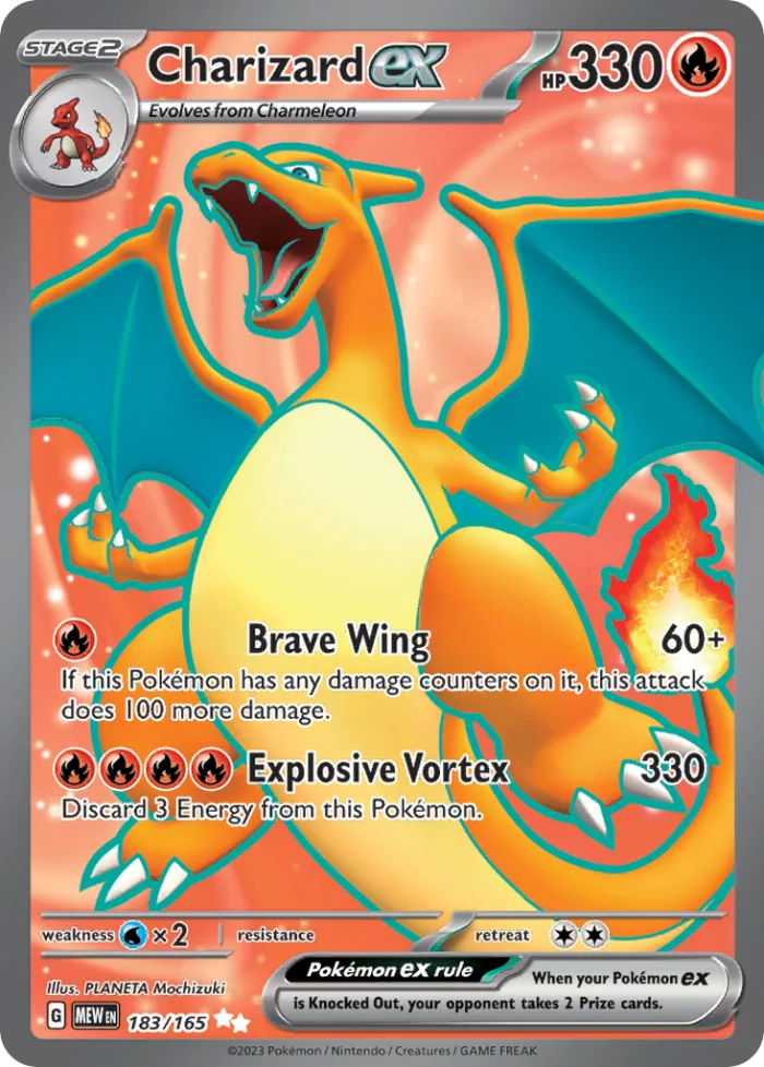 Charizard ex #183 151 Pokemon card