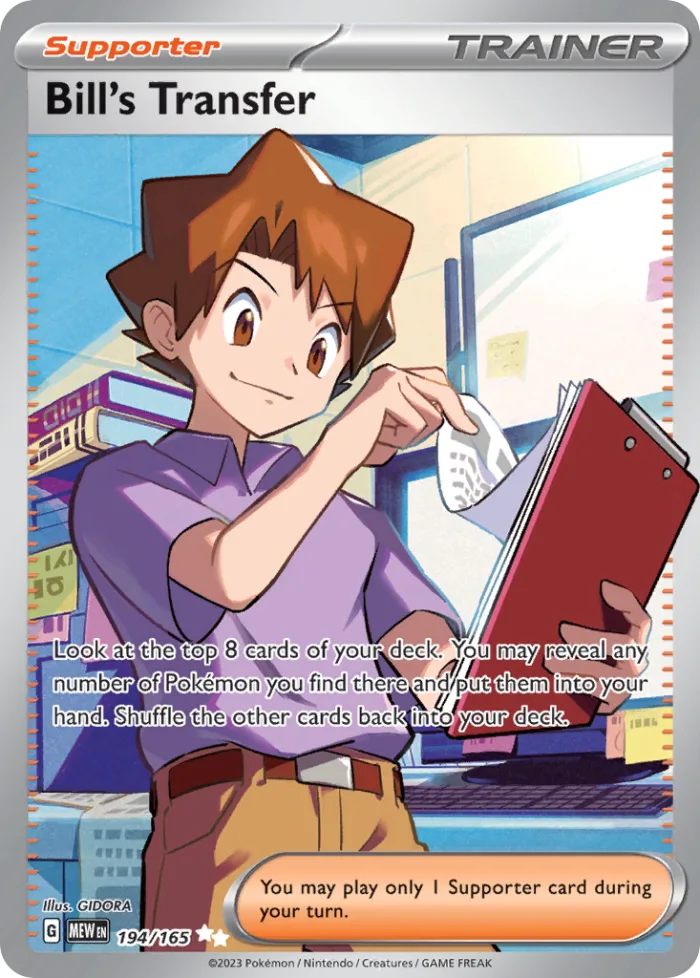 Bill's Transfer #194 151 Pokemon card
