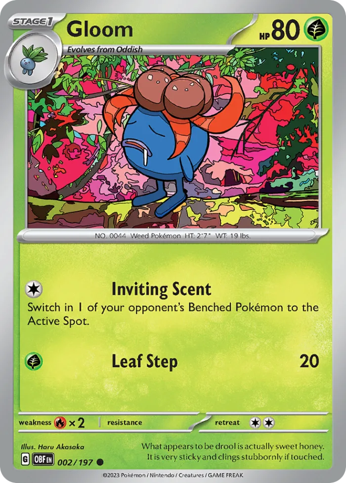 Gloom #2 Obsidian Flames Pokemon card