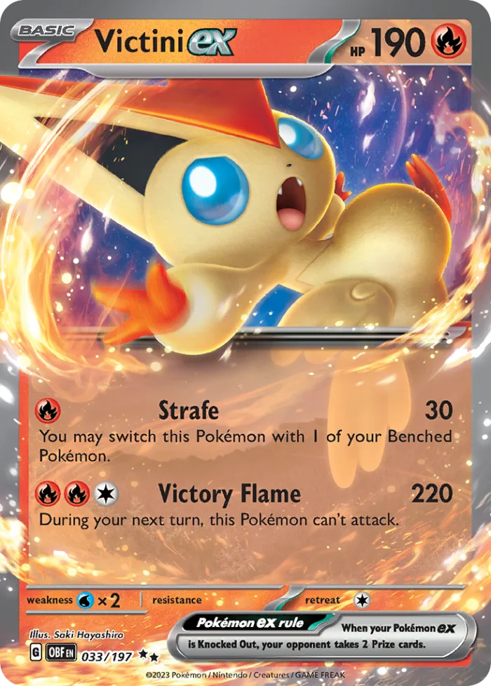 Victini ex #33 Obsidian Flames Pokemon card