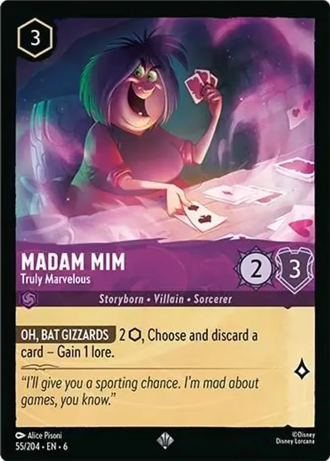 Madam Mim #55 Azurite Sea Disney Lorcana card