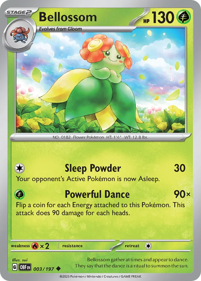 Bellossom #3 Obsidian Flames Pokemon card