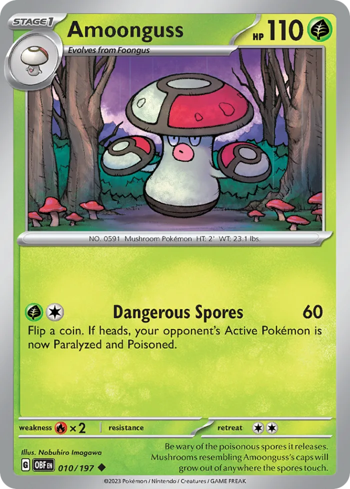 Amoonguss #10 Obsidian Flames Pokemon card