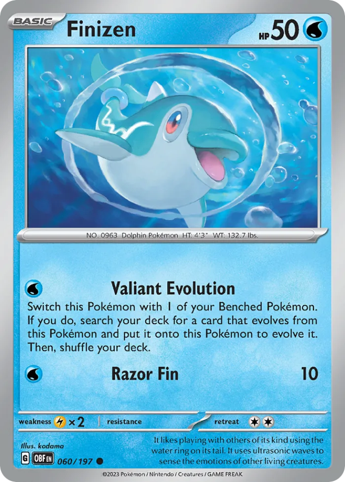 Finizen #60 Obsidian Flames Pokemon card