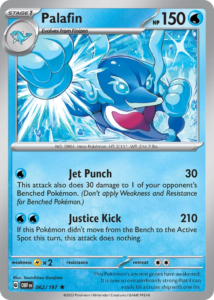 Palafin #62 Obsidian Flames Pokemon card
