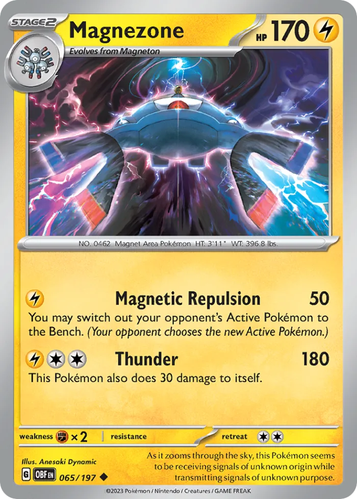 Magnezone #65 Obsidian Flames Pokemon card