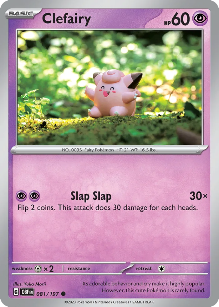 Clefairy #81 Obsidian Flames Pokemon card