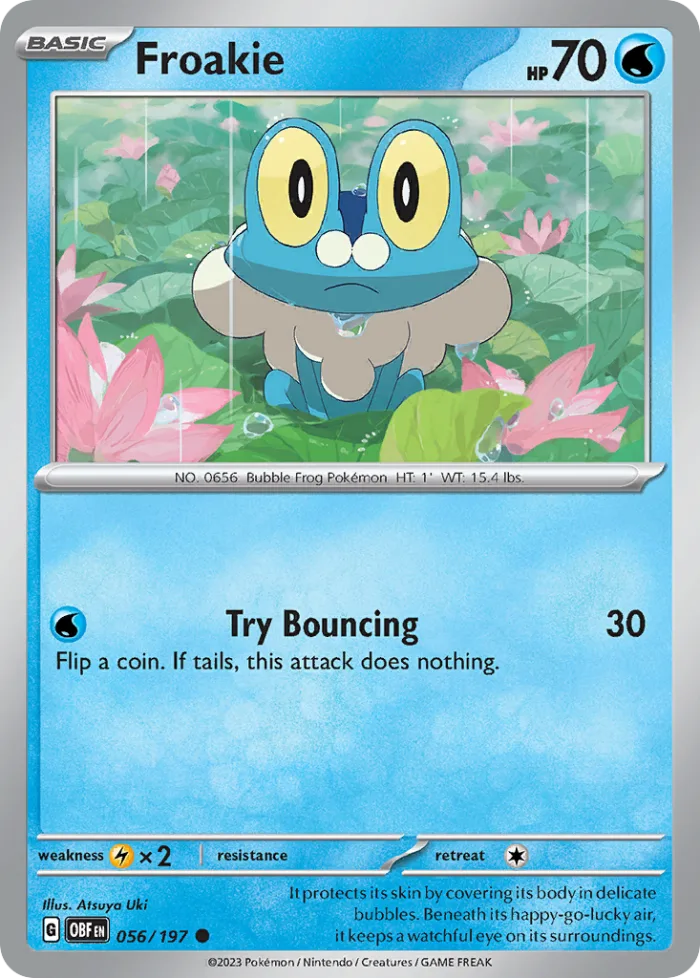 Froakie #56 Obsidian Flames Pokemon card
