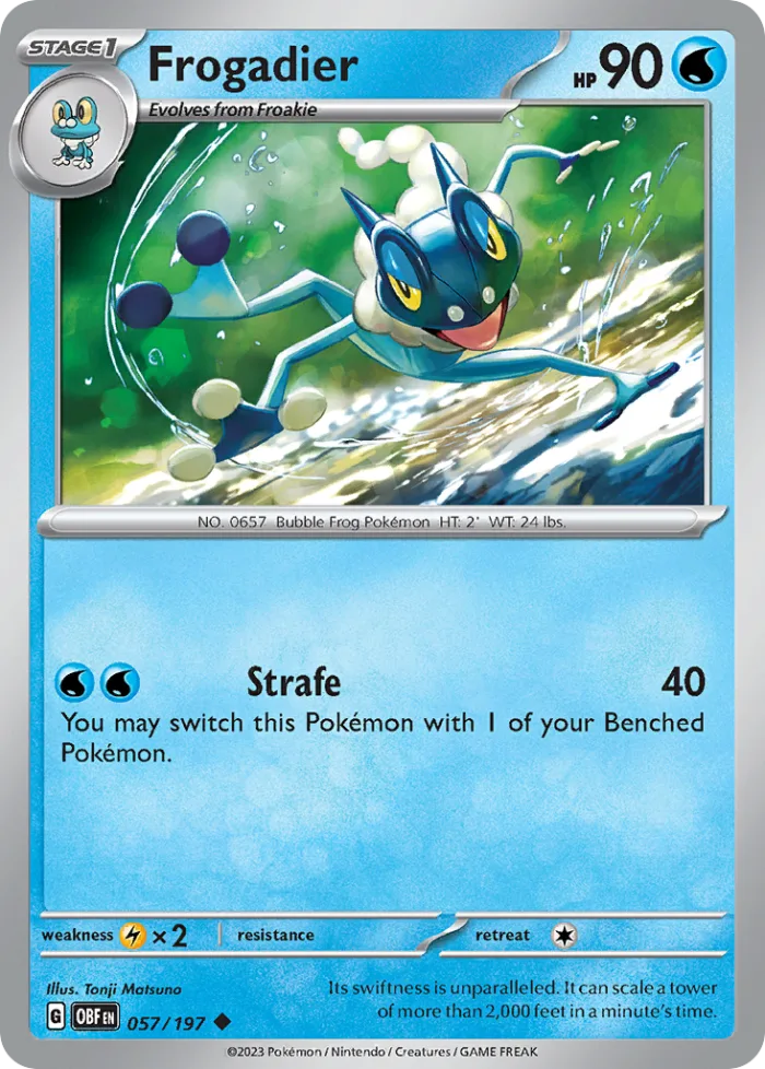 Frogadier #57 Obsidian Flames Pokemon card
