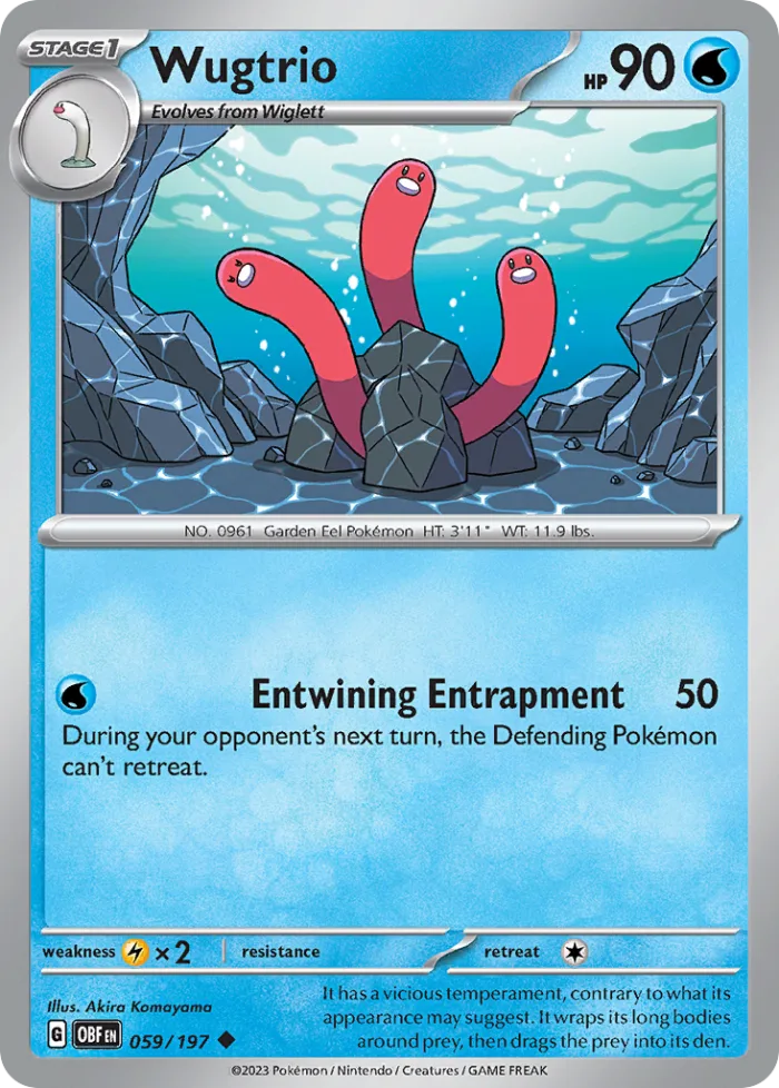 Wugtrio #59 Obsidian Flames Pokemon card
