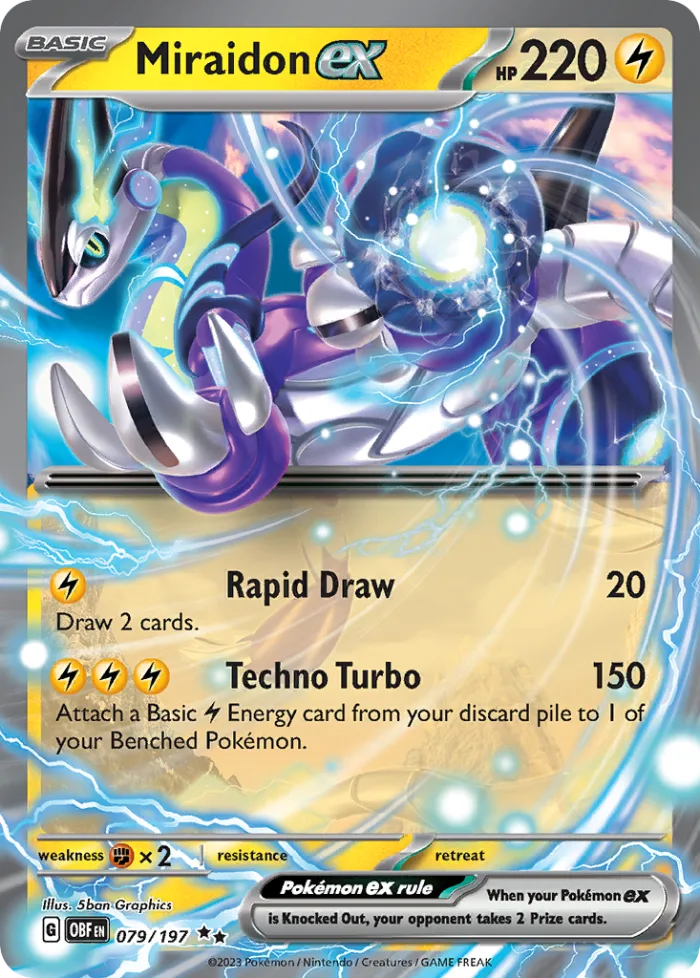 Miraidon ex #79 Obsidian Flames Pokemon card