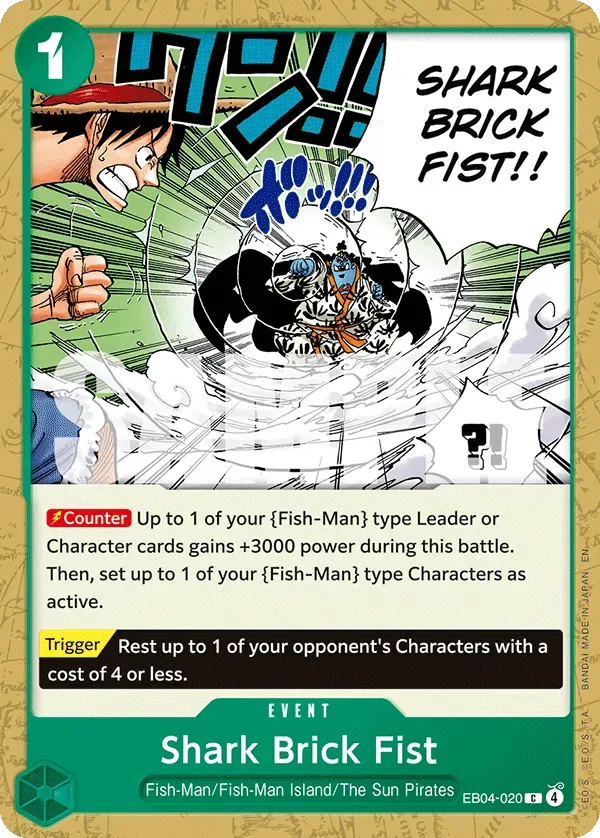 Shark Brick Fist #EB04-020 The Azure Sea's Seven One Piece card