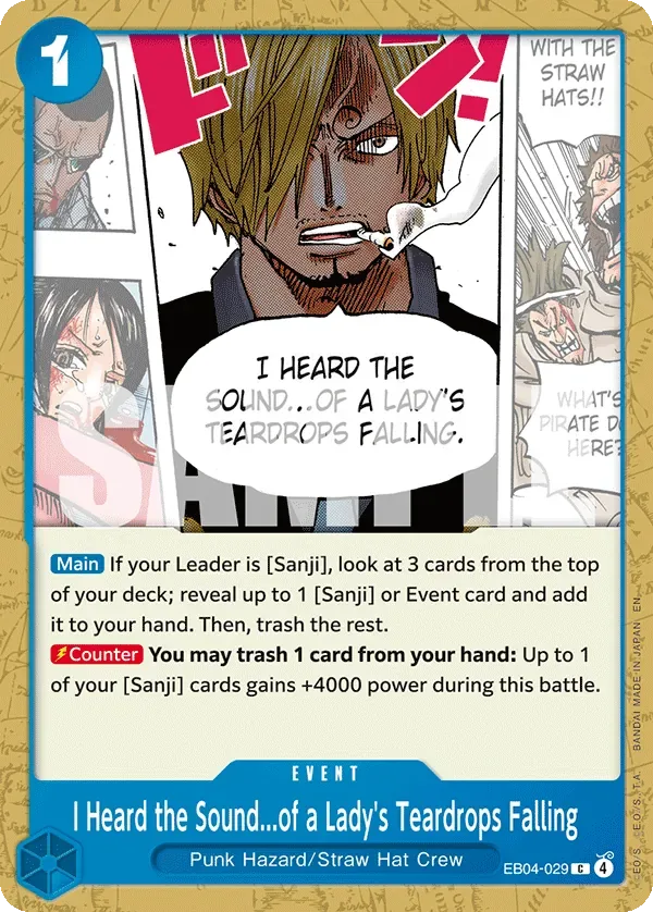 I Heard the Sound...of a Lady's Teardrops Falling #EB04-029 The Azure Sea's Seven One Piece card