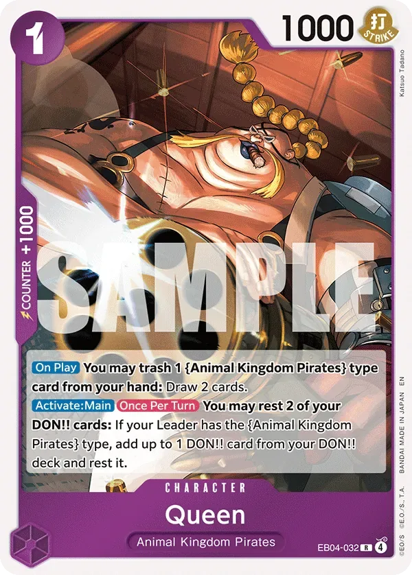 Queen #EB04-032 The Azure Sea's Seven One Piece card