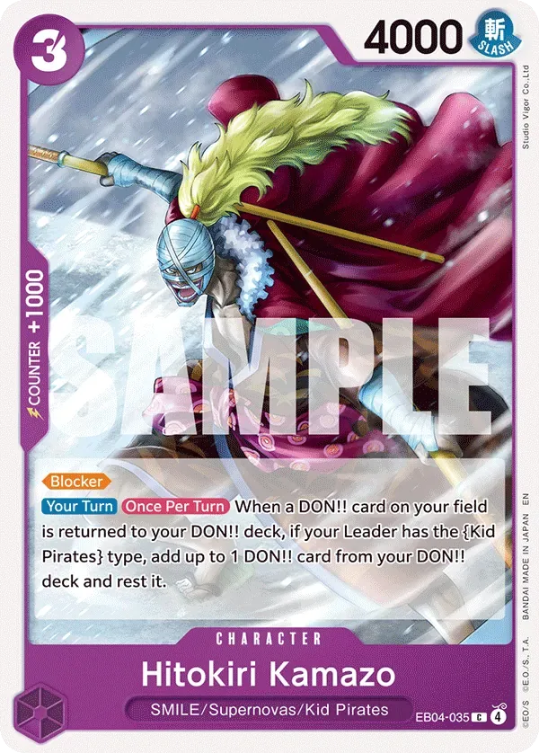 Hitokiri Kamazo #EB04-035 The Azure Sea's Seven One Piece card