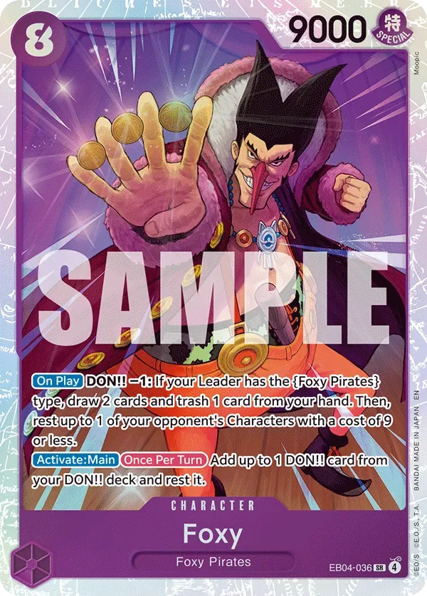 Foxy #EB04-036 The Azure Sea's Seven One Piece card