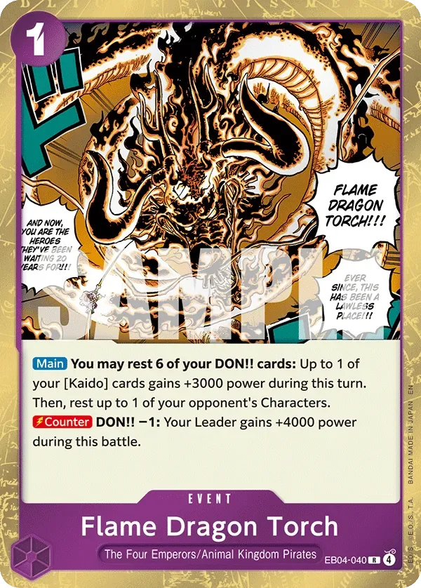 Flame Dragon Torch #EB04-040 The Azure Sea's Seven One Piece card